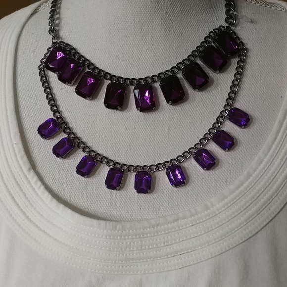 Ballet Jewelry - $60 Designer Purple Double Layer Neckla